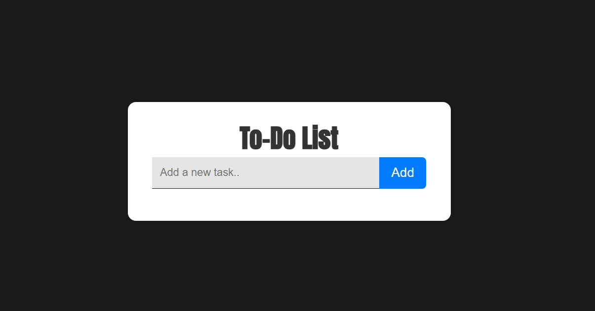 To-Do List assignment